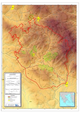 Map of interventions for restoration-reforestation of burnt areas of Mount Parnonas