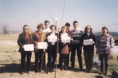 First tree plantings in the surrounding area